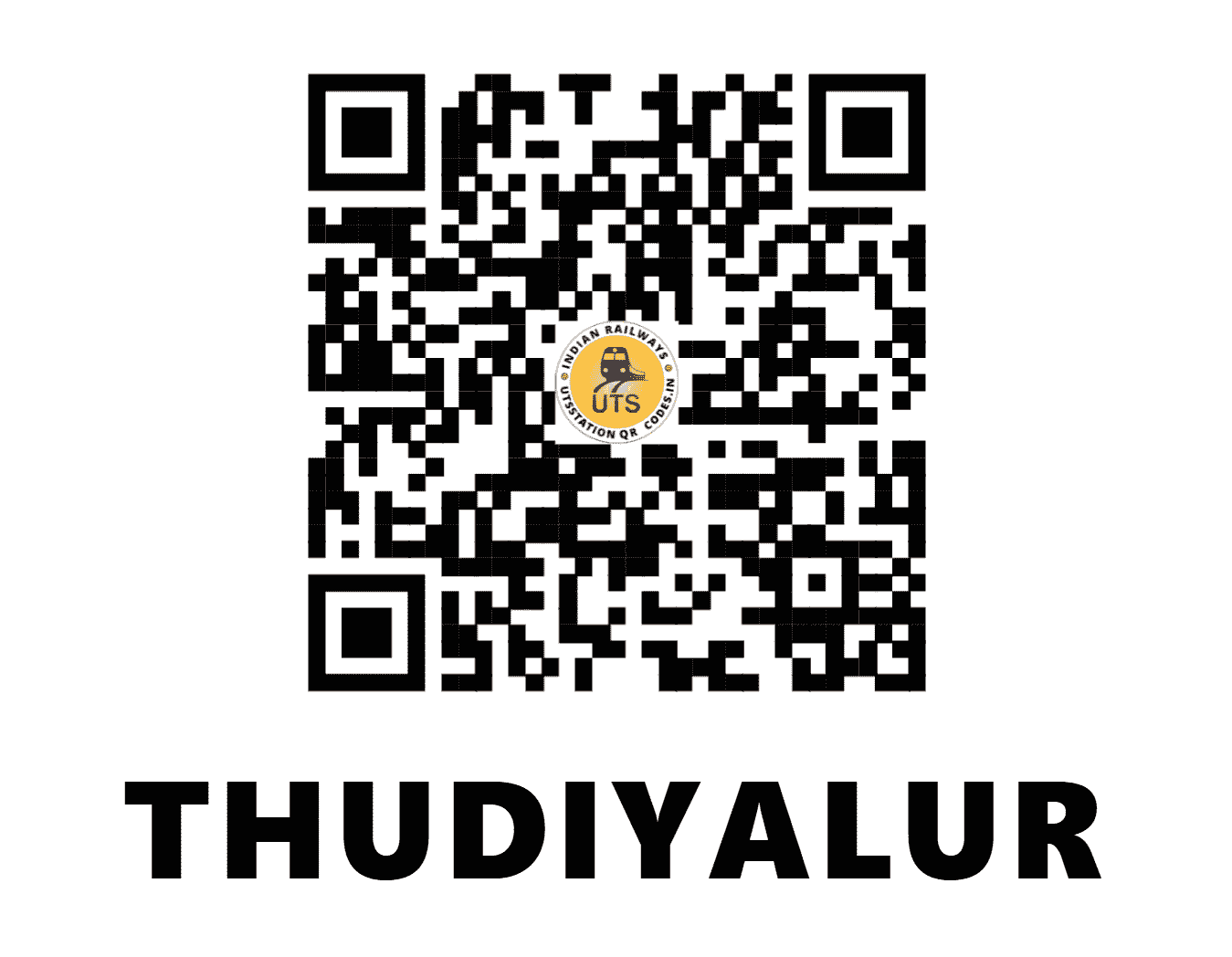 UTS QR Code for THUDIYALUR - TDE - SR (TAMIL NADU)